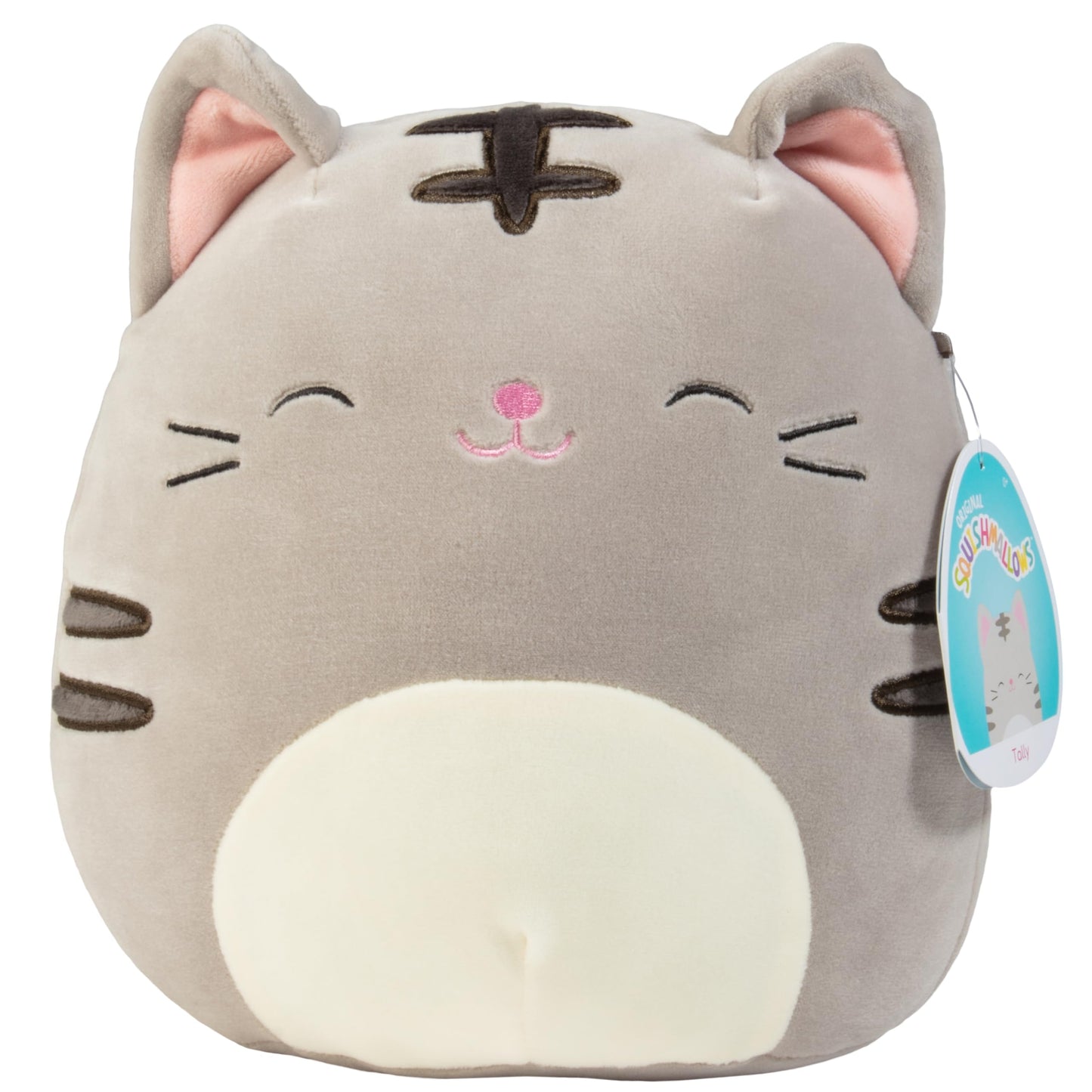 Squishmallows 8-Inch Tally The Grey Cat - Official Jazwares Plush - Collectible Soft & Squishy Kitty Stuffed Animal Toy - Add To Your Squad - Gift For Kids, Girls & Boys