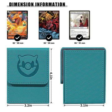 Artboutiq Trading Card Deck Box For Commander Deck Box With 2 Dividers, Card Storage Box Fits 100+ Single Sleeved Cards, Pu Leat