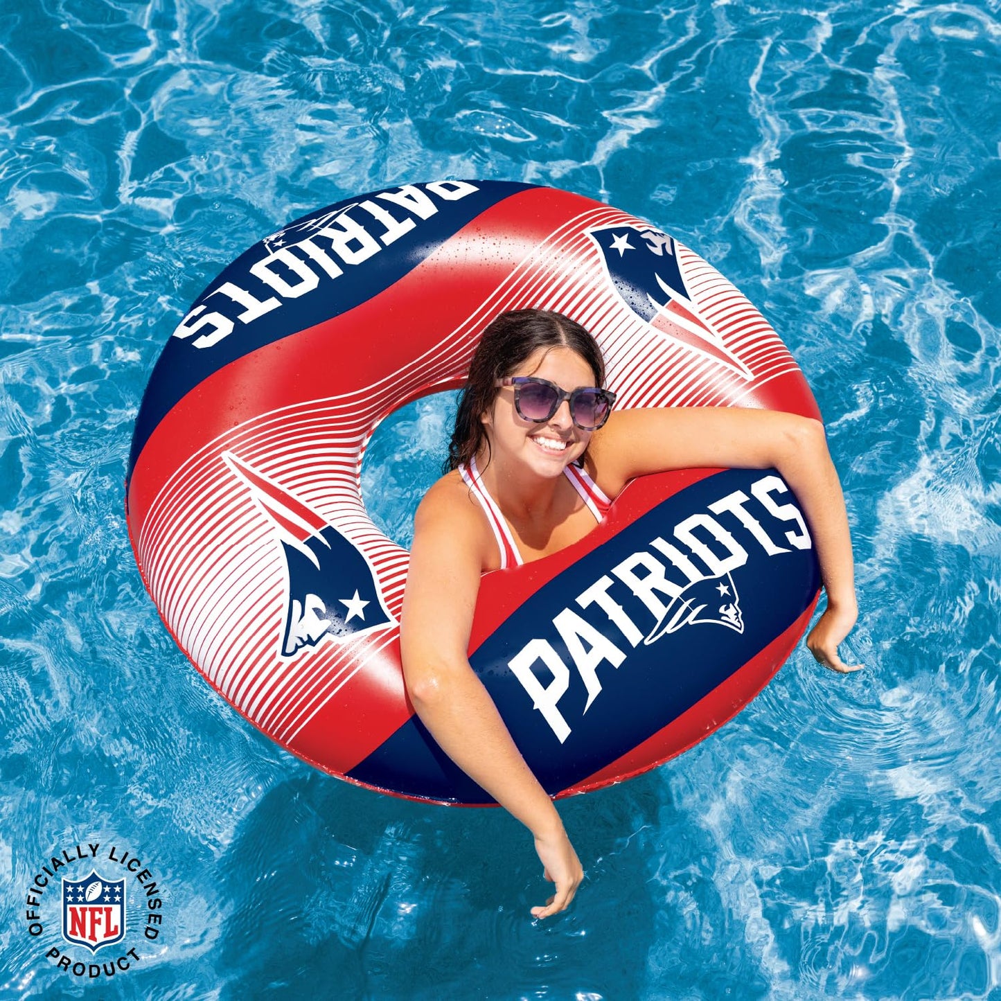 Bigmouth New England Patriots 36 Inflatable Pool Floats Officially Licensed Nfl Fan Gear Merchandise Inner Tube For Adults An