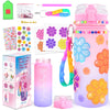 ASIOWELY Decorate Your Own Water Bottle Kits for Girls Age 4-12, Daisy Diamond Painting Art and Crafts for Boys Age 4-6-8-10, Fu