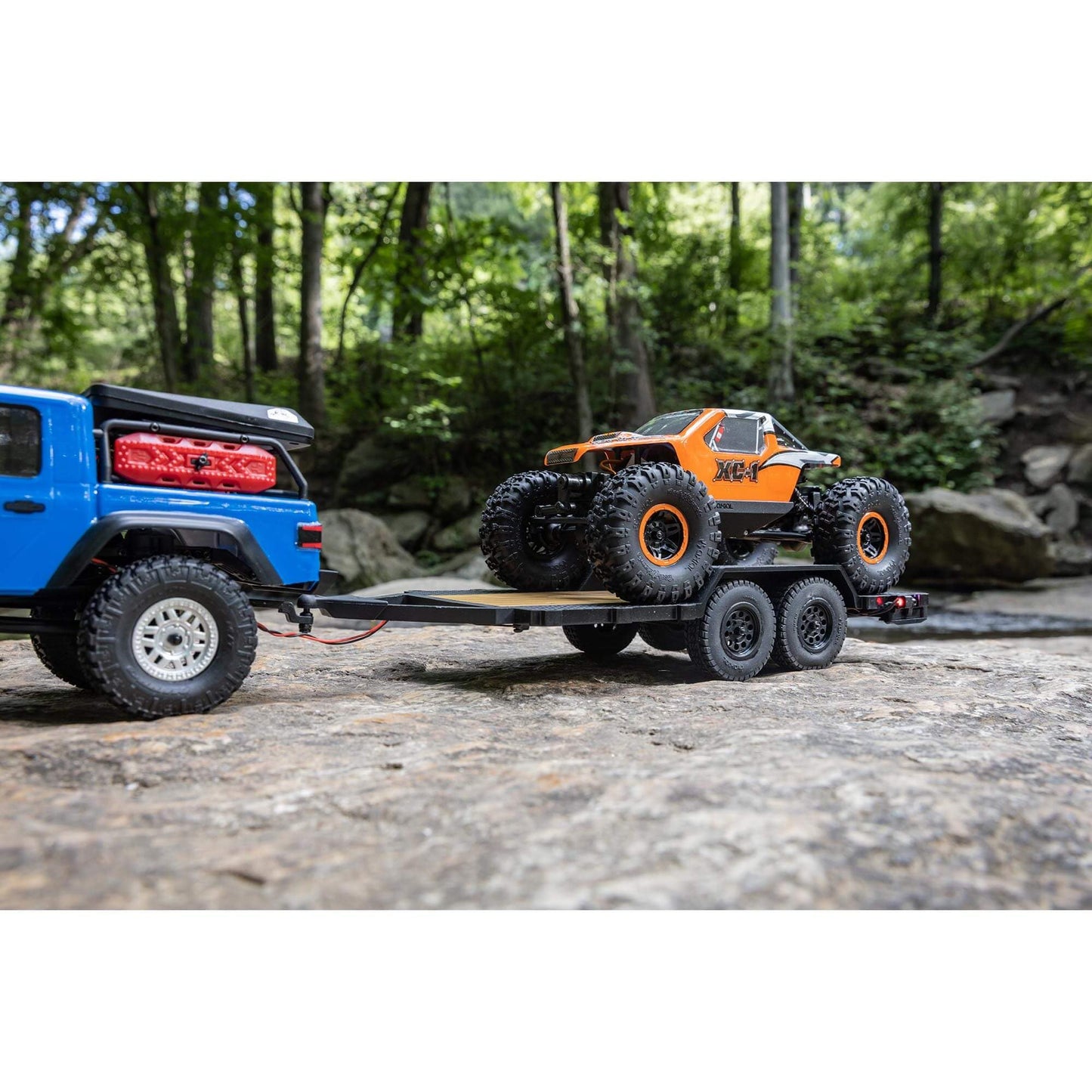 Axial SCX24 Flat Bed Vehicle Trailer with LED Taillights:1/24th, AXI00009