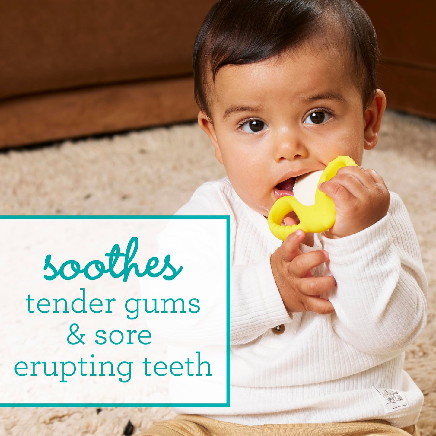 Infantino Farmers Market Teether Gift Set - Set Of 3 Bpa-Free Fruit & Veggie Textured Silicone Teethers For Soothing Sore Gums,