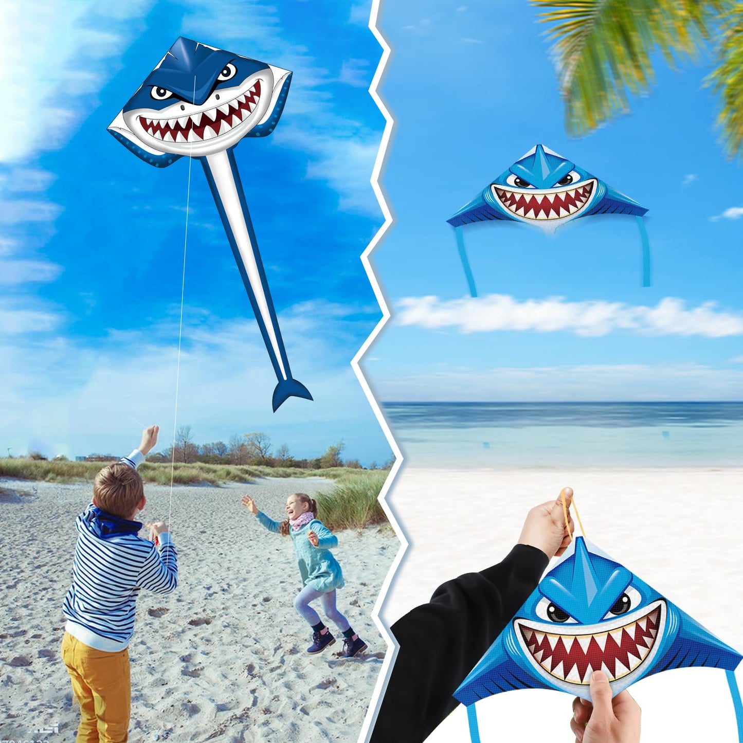 Yongnkids 2 Pack Kite For Kids Adults Easy To Fly, Fish Kites Gift Idea For Beach Large Kites For Kids Ages 4-8, Perfect For Eas