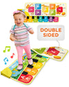 Move2Play Double Sided Piano Mat | 50+ Sounds & Songs | Red | Gift for 1-4 Years Old