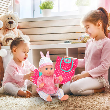 Deao Baby Doll Clothes For 12 13 14 Inch Dolls,6 Sets Doll Clothes And Accessories,Dress Up Fun,Doll Outfits Accessories Underwear For Doll Gift (Doll Not Included)