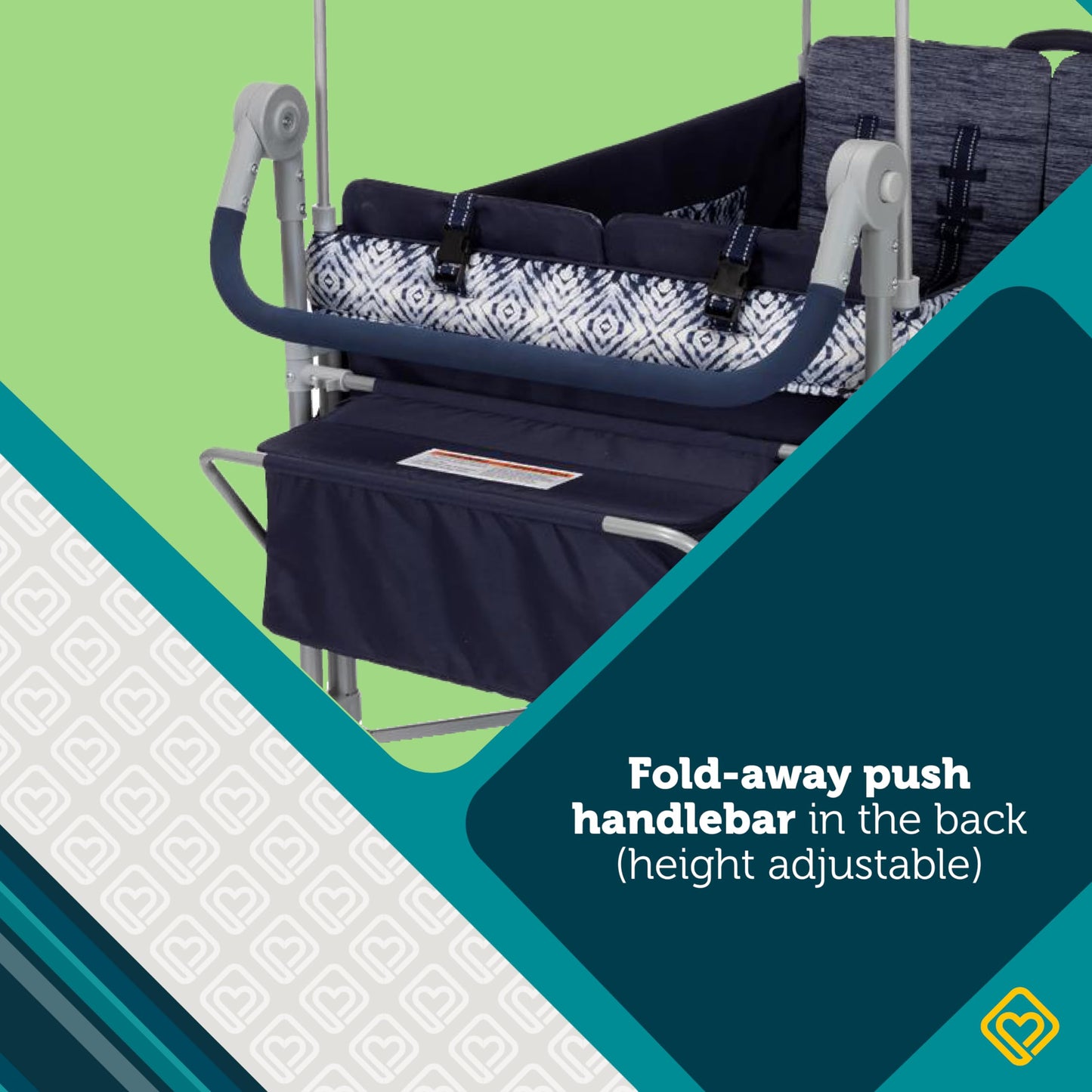 Safety 1St Summit 4-Seater Wagon Stroller With Canopy In Navy Ink