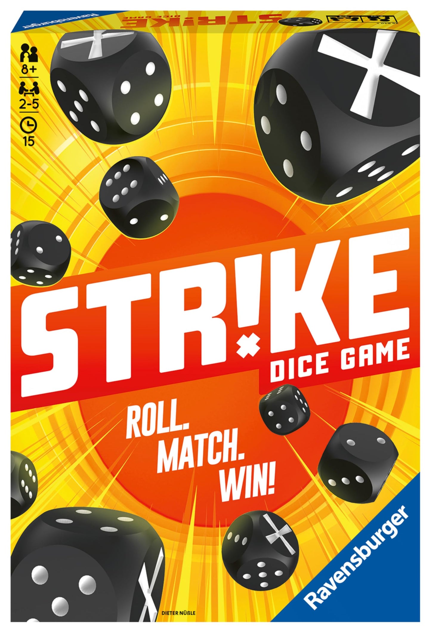 Ravensburger Strike Dice Game - Brain-Teasing Fun for Kids & Adults, Large Size, Multicolor, Model 26840, Engaging Memory Activity