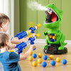 Niplooow Dinosaur Shooting Toys For Kids 3-5 Years, Movable Target Shooting Games With 2 Air Pump Launcher, Interactive Competit