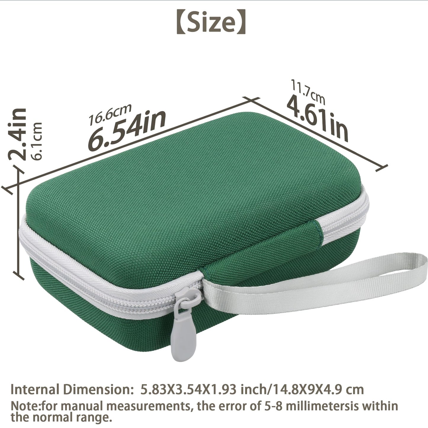 Khanka Hard Travel Case Replacement For Anbernic Rg34Xx Handheld Game Console,Case Only. (Green)