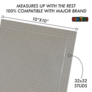 Minizfigs Classic Baseplate Building Base Plates For Building Bricks | Creative Stem 100% Compatible With Major Brands-Baseplate