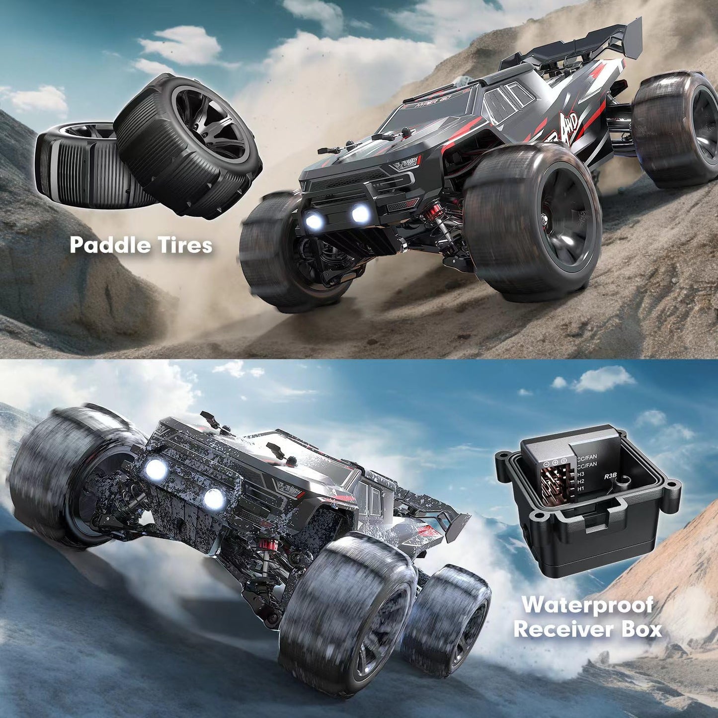 Hyper Go 14210 H14Bm V3 1/14 Brushless Rc Cars For Adults Fast 50 Mph, Rc Trucks 4X4 Offroad Waterproof, Electric Powered High S