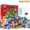 Anksono 1500 Pieces Building Bricks For Kids With Doors,Windows,Wheels,Tires,Axles, Classic Building Bulk Blocks Compatible With