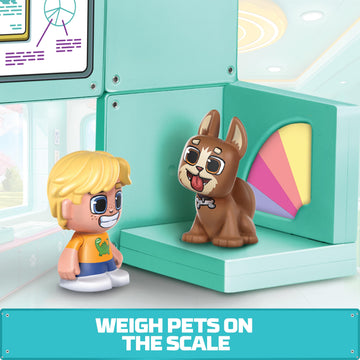 TILE TOWN Magnetic Tiles Pet Vet Playset + Figures, Multicolor Building Toy for Kids 3-6, Creative Action Play, Great Gift