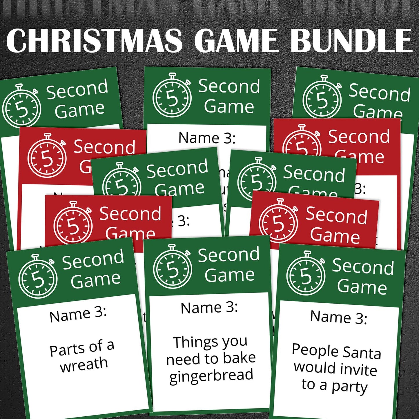 Foilswirl Valentine Party Games 5 Second Game, 72 Cards And 5 Second Hourglass Family Card Game Night With Galentine Family Frie