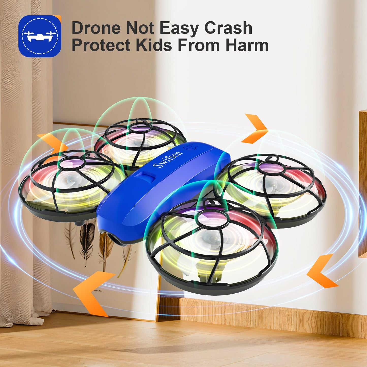 Swifsen Drone With Camera For Kids And Beginner,Birthday Gift Toy For Boys And Girl,Indoor Quadcopter Plane For Boy,Small Helico