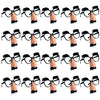 PPXMEEUDC 20 PCS Disguise Glasses with Funny Nose Funny Glasses with Eyebrows and Mustache Perfect Party Favors for Costume Hall