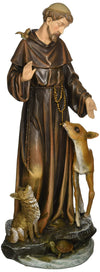 Joseph'S Studio By Roman, 13.75' H St. Francis With Animals Figure, Religious Gift, Home Decor