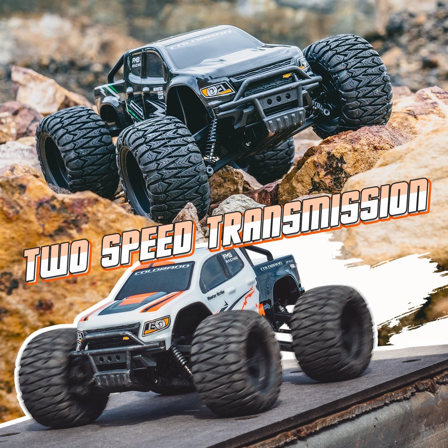 Fms 1/24 Rc Monster Truck Colorado Fmt24 Fast Drift Rc Car Licensed Chevy Rc Offroad Rtr Electric Hobby Radio Controlled Truck 4