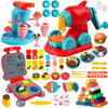 3-in-1 Color Dough Kitchen Creations Set for Kids Aged 3-8, 24 Colors Dough Playset with Ice Cream/Noodle/Hamburger Makers, Food