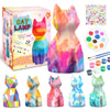 HAPMARS DIY Cat Lamp Kit - Paint Your Own Night Light for Kids, Arts & Crafts, Ages 4-12, Plastic, Cat Design