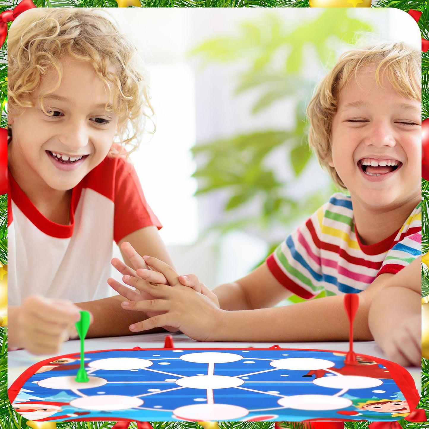 Liliful Christmas 3 in 1 Bean Bag Toss Game Set Christmas Party Games for Families Collapsible Cornhole and Dart Board Yard Outdoor Indoor Games for Boys and Girls Toys Xmas Activities Party Favors