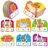 Kasfalci Cvc Puzzle Cards For Kids,Cvc Word Games,Phonics Games,Speech Therapy Toys For Toddlers,3 Alphabet Letter Word Puzzles,