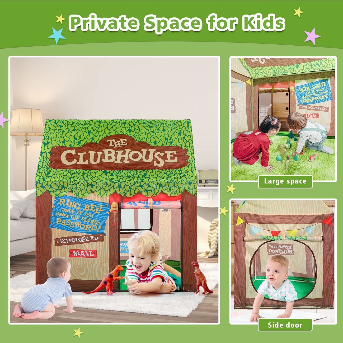 Swehouse Kids Play Tents For Boys Tent For Kids Indoor And Outdoor Tent Boys And Girls Toys Children Indoor Playhouse For Kids Gifts For Christmas Birthday (Kids Tent With Play Mat)