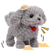 Cuteoy Walking Grey Dog Stuffed Animal Talking Wagging Nodding Educational Plush Puppy Toy Electric Interactive Animated Plushies For Girls Boys Birthday