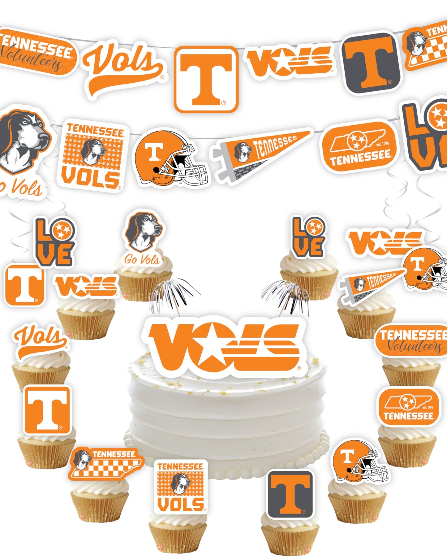 Tennessee Party Supplies (42 Pieces) For University Of Tennessee Graduation, Tailgating And Birthday Party Decorations With Tenn