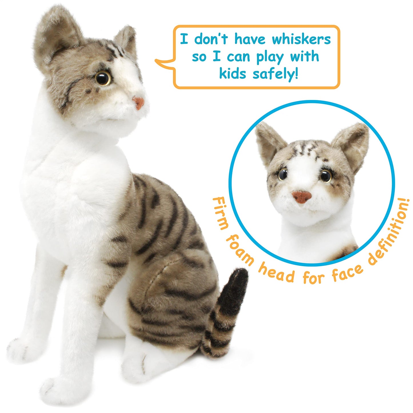 Tigerhart Amy The American Shorthair Cat - 14 Inch Stuffed Animal Plush