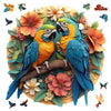 Colorful Parrots 200 Pieces Wooden Jigsaw Puzzles for Adults Unique Irregular Shapes Fun Challenging Birds Puzzles for Kids and