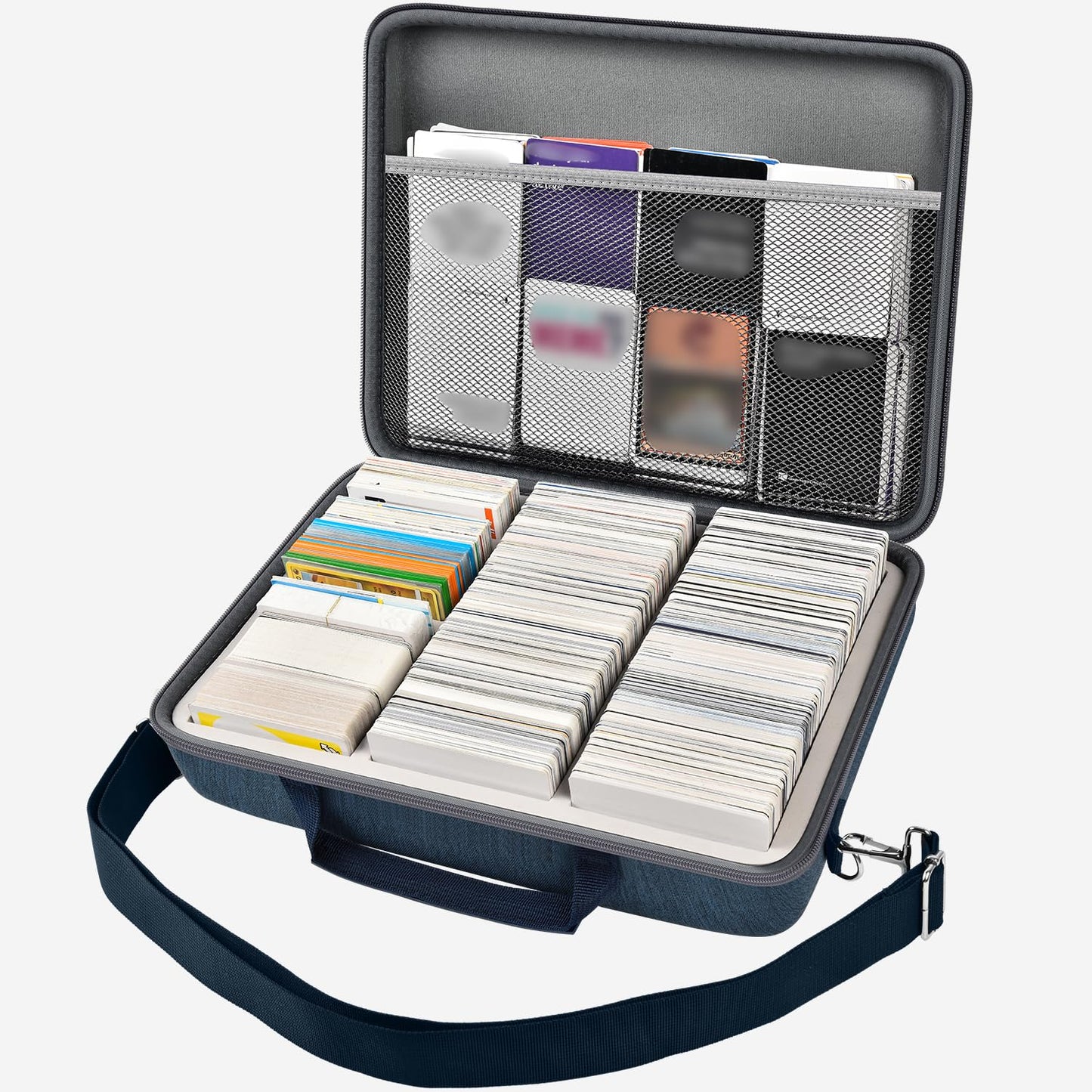 Card Deck Case For Trading Cards, Card Storage Box Holder For Magic The Gathering Booster/For Cards Against Humanity/For Cah Tcg Mtg Commander/For Yugioh/Football/Topps Sports Collectible Cards(Blue)