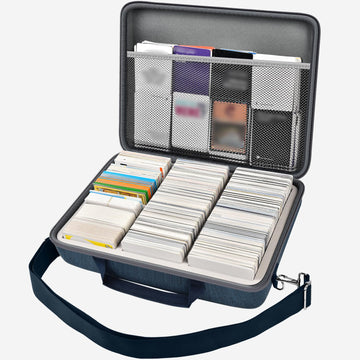 Card Deck Case For Trading Cards, Card Storage Box Holder For Magic The Gathering Booster/For Cards Against Humanity/For Cah Tcg Mtg Commander/For Yugioh/Football/Topps Sports Collectible Cards(Blue)