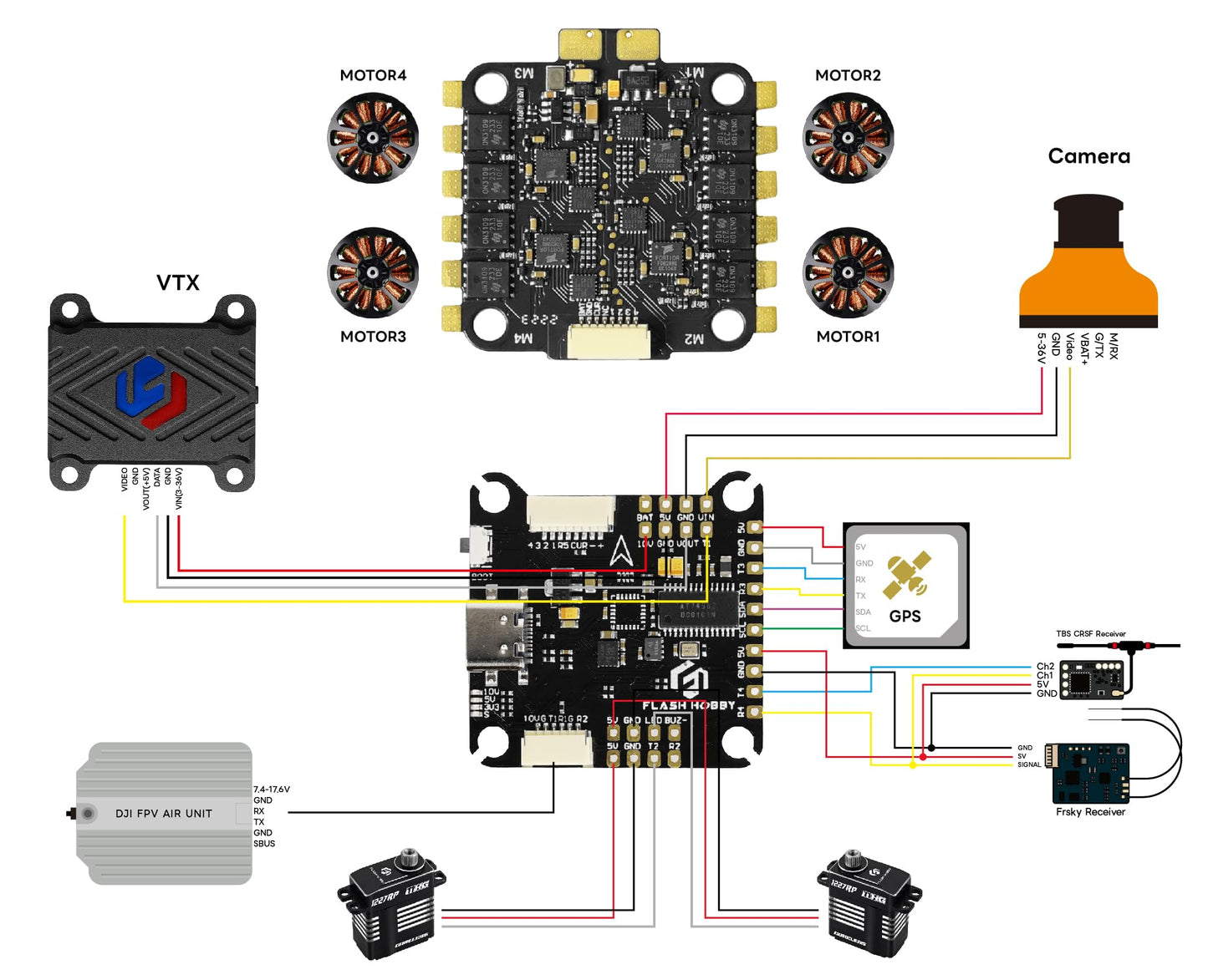 F405 Flight Controller Stack 30x30 FC FPV Stack with 4 in one 3~6S ESC 60A BLHeli_S Brushless ESC for Freestyle Drone Quadcopter