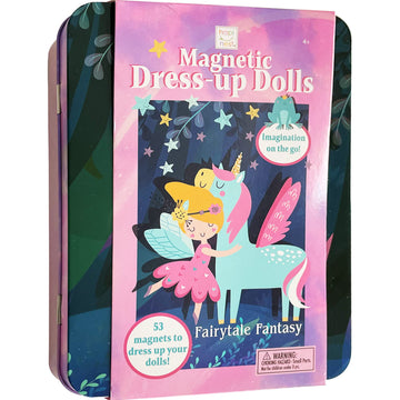 Hapinest Magnetic Dress Up Dolls For Girls, Magnet Dolls Dress Up, Pretend & Play Magnetic Travel Toys Tin Playset, Magnetic Dol
