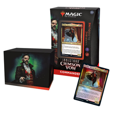 Magic: The Gathering Innistrad Crimson Vow Commander Deck - Vampiric Bloodline, Black-Red, Strategy Card Game for Collectors and Players