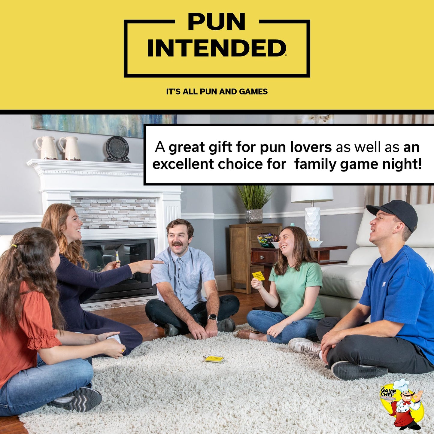 Pun Intended Party Game For Pun Lovers - Hilarious Game Night Card Game For Friends & Family