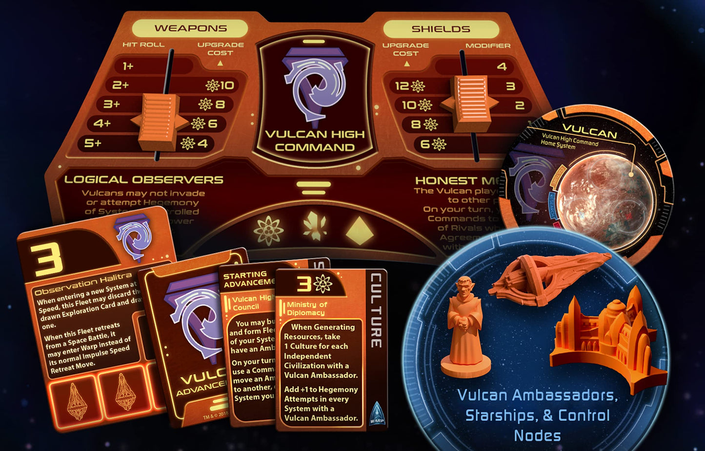 Star Trek Ascendancy: Vulcan High Command Player Expansion Set