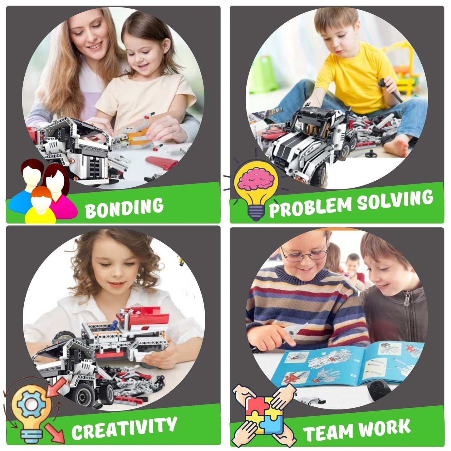 Remote Control Truck For Boys 8-12 Building Blocks Set Build Your Own Rc Semi Truck Toy A Fun Engineering Kit Stem Building Toy