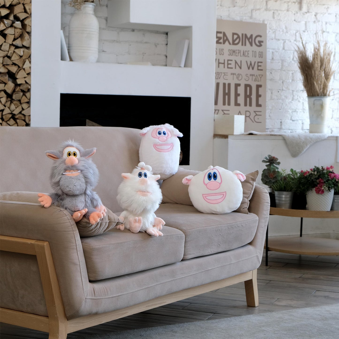 Booba Yeti Plush Toy – 12" Soft Stuffed Grey Friend – Cozy Gift for Kids – Collectible from Animated Series