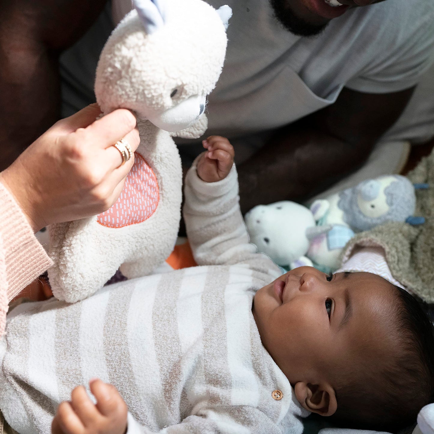 Ingenuity Premium Soft Mini Bean Bag Plush - Nate The Teddy Bear, 1 Count, Ideal for Newborns and Up, Cozy & Cuddly Toy