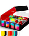 Binirin Trading Card Storage Box for Commander Display, 3000+ MTG Deck Box With 4 Toploaders & Supporters, PU Leather Case Fits