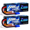 Zeee 3S Lipo Battery 7200mAh 11.1V 80C with EC5 Connector Hard Case Battery Compatible with RC Car RC Truck RC Boat LOSI Associa