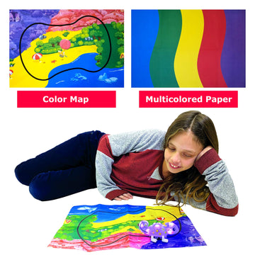 Mukikim Kool Kreepers - Color Tracer Chameleon. Inductive Steam Toy For 3+ Year Old Girls & Boys. Follow Line + 5 Led Changing Colors/Sounds Lizard Toy For Kids