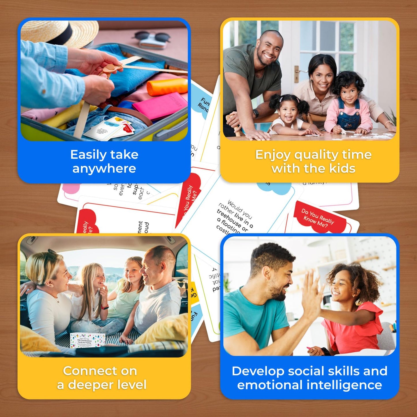 700 Family Conversation Cards, Fun Conversation Starter Cards For Families, Play Dinner Table Games, Family Talking Cards, Quest
