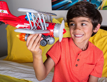 Sonic The Hedgehog Tornado Biplane Playset With 2.5'' Sonic Action Figure, Spinning Propeller, Lights And Sounds!