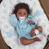 WOOROY Realistic Reborn Baby Dolls Black - 18-Inch African American Real Life Baby Doll Boy with Curly Hair and Open Eyes Lifelike Gift Toy with Doll Accessories for Kids Ages 3+