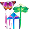 3 Pack Large Kites - Butterfly Delta Dragonfly Kites Easy To Fly For Adults Kids Beach Park Outdoor Game Activities, Gifts For E