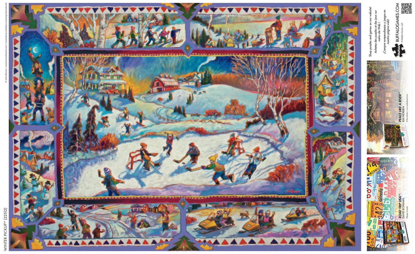 Buffalo Games - John H Burrow - Winter Pickup - 300 Piece Jigsaw Puzzle For Adults - Challenging Puzzle Perfect For Game Nights - Finished Size Is 21.25 X 15.00