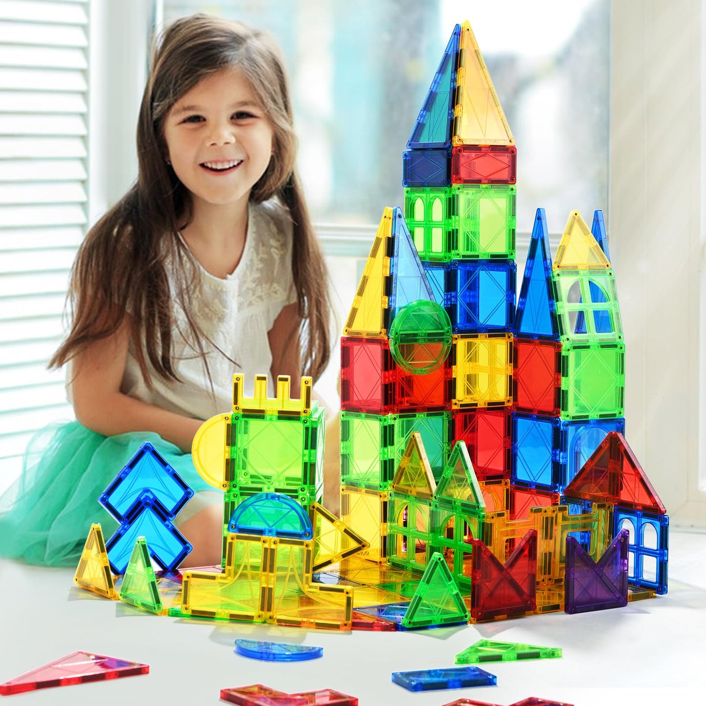 MAGBLOCK Magnetic Blocks - Magnetic Tiles Toys for Toddlers Kids Magnetic Building Blocks Preschool Magnet Set Magnetic Stem Toy